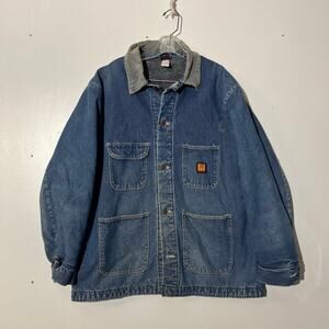 Vintage Big Ben by Wrangler Blue Chore Barn Field Lined Denim Jacket Men's 46